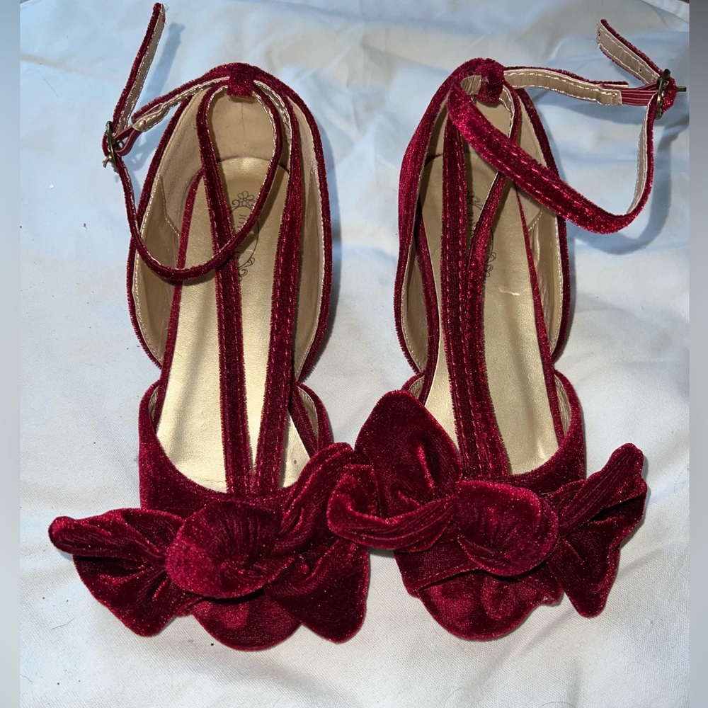 Joyfolie Burgundy Velvet heel Aize 1Y